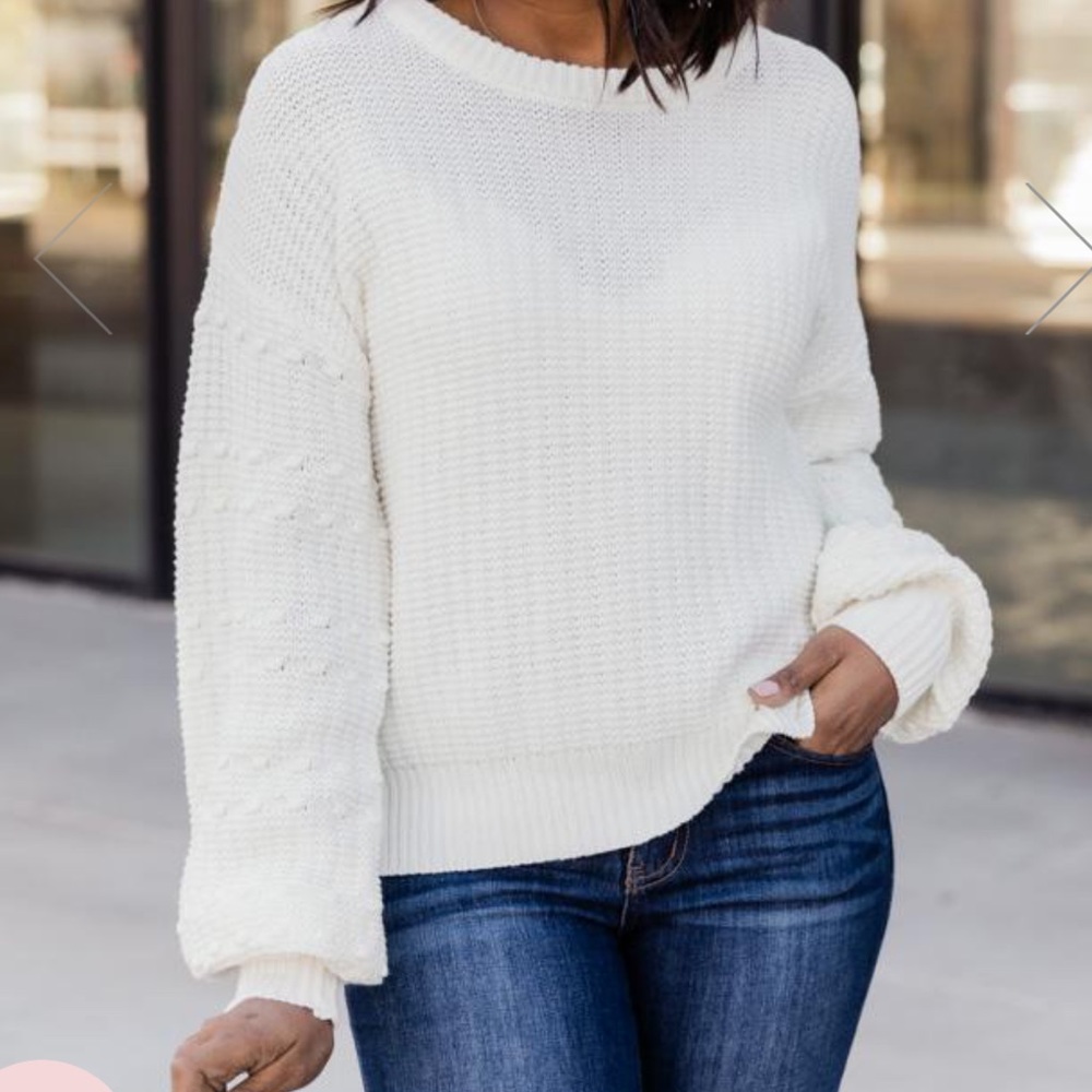 NWOT White Sweater from Pink Lily